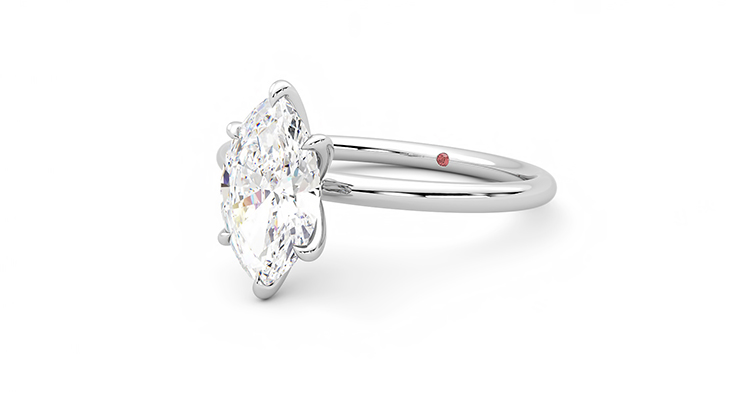 Taylor & Hart Demure Marquise Engagement Ring 360 degree image 25