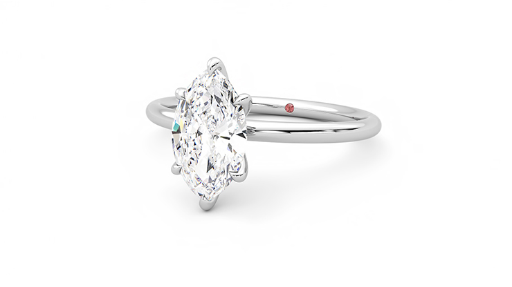 Taylor & Hart Demure Marquise Engagement Ring 360 degree image 26