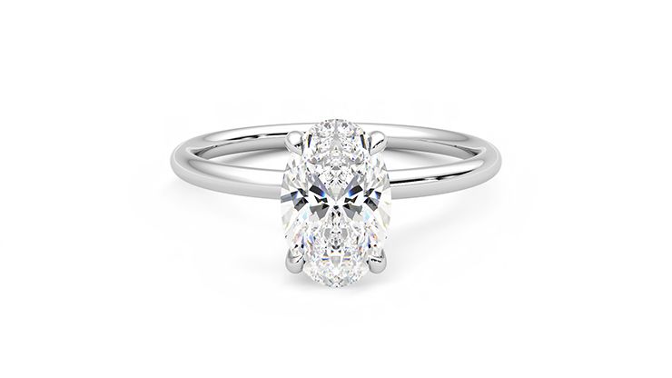 Taylor & Hart Demure Oval Engagement Ring 360 degree image 0