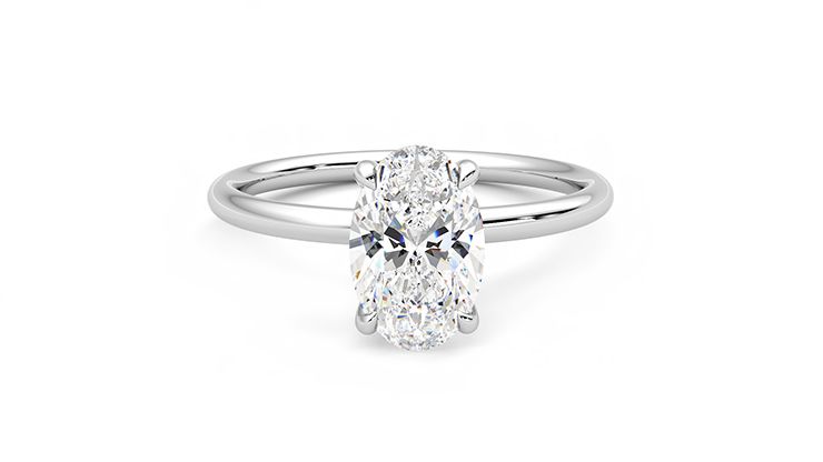 Taylor & Hart Demure Oval Engagement Ring 360 degree image 1