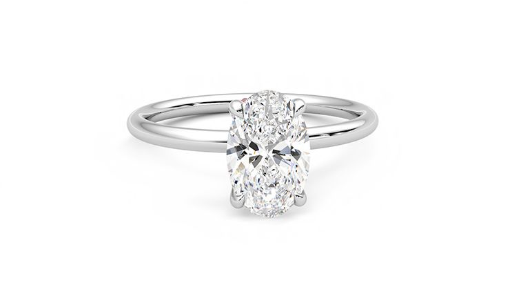 Taylor & Hart Demure Oval Engagement Ring 360 degree image 2