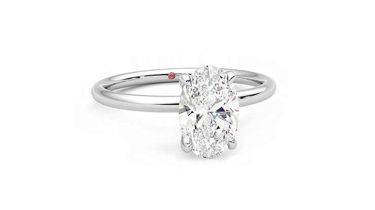 Taylor & Hart Demure Oval Engagement Ring 360 degree image 3