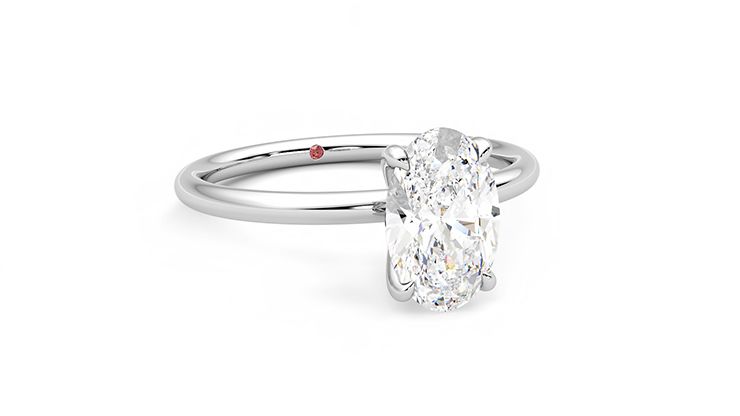 Taylor & Hart Demure Oval Engagement Ring 360 degree image 4