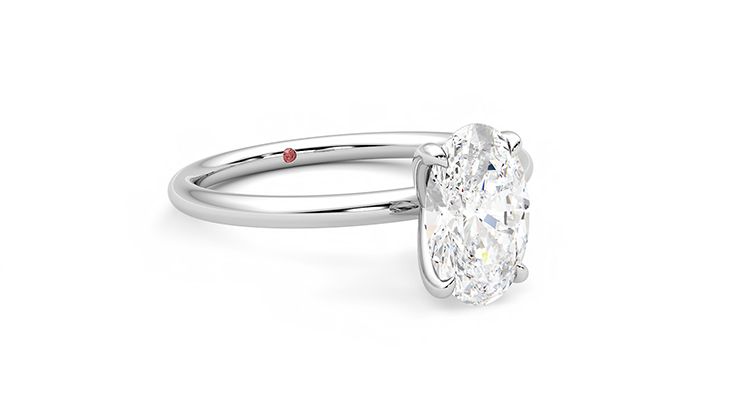 Taylor & Hart Demure Oval Engagement Ring 360 degree image 5