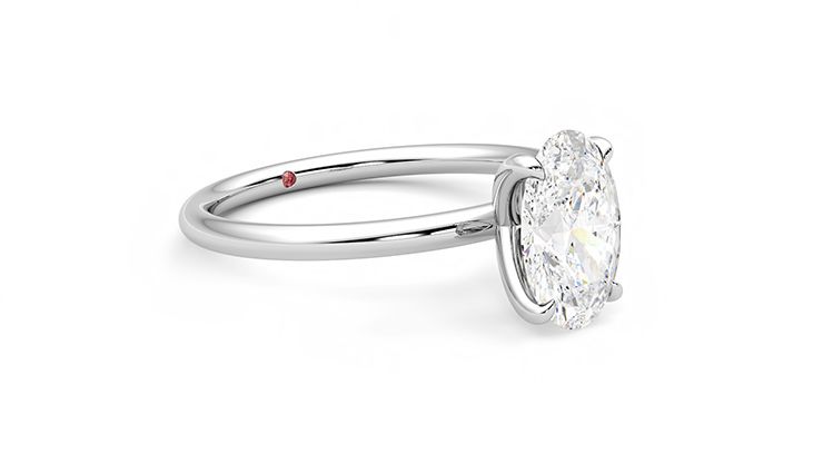 Taylor & Hart Demure Oval Engagement Ring 360 degree image 6