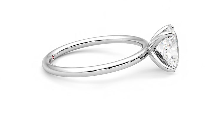 Taylor & Hart Demure Oval Engagement Ring 360 degree image 9