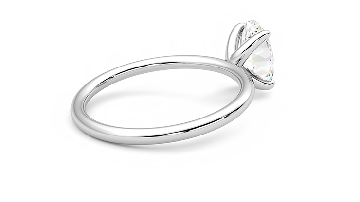 Oval Cut Side Triangle Diamond Engagement Ring | Reve Diamonds