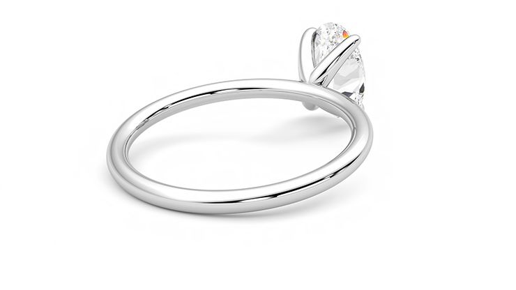 Taylor & Hart Demure Oval Engagement Ring 360 degree image 13