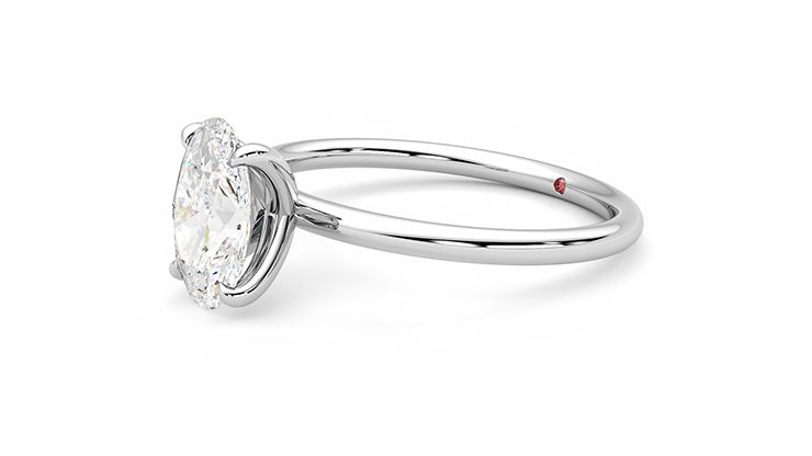 Taylor & Hart Demure Oval Engagement Ring 360 degree image 23