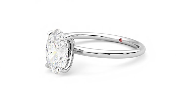 Taylor & Hart Demure Oval Engagement Ring 360 degree image 24