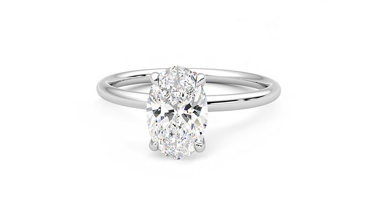Taylor & Hart Demure Oval Engagement Ring 360 degree image 28