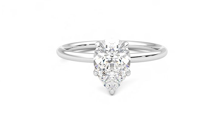 Taylor & Hart Demure Pear Engagement Ring 360 degree image 0