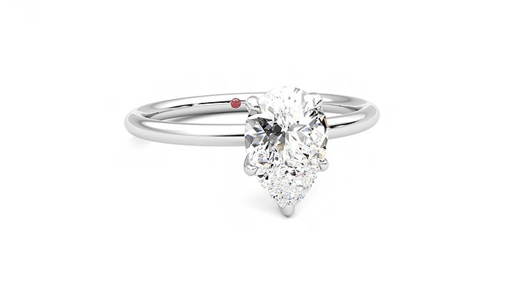 Taylor & Hart Demure Pear Engagement Ring 360 degree image 3