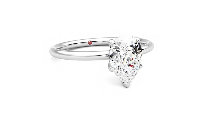 Taylor & Hart Demure Pear Engagement Ring 360 degree image 4