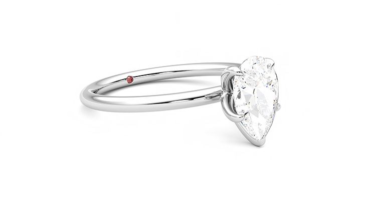 Taylor & Hart Demure Pear Engagement Ring 360 degree image 6