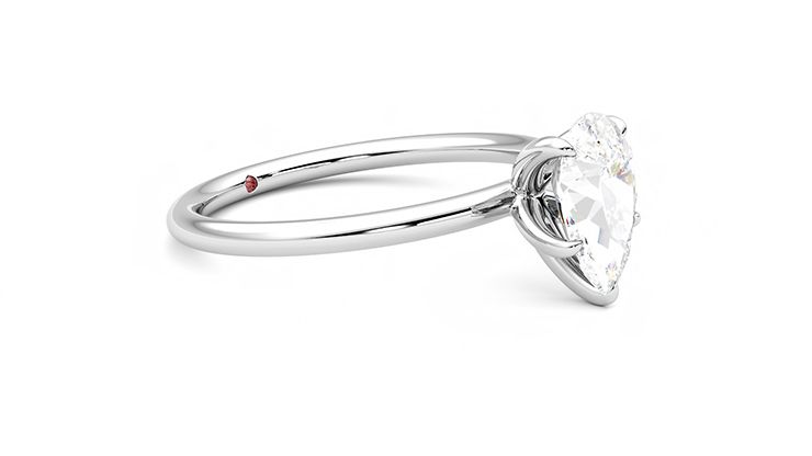 Taylor & Hart Demure Pear Engagement Ring 360 degree image 7