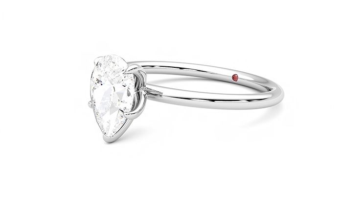 Taylor & Hart Demure Pear Engagement Ring 360 degree image 24