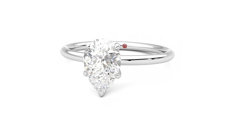 Taylor & Hart Demure Pear Engagement Ring 360 degree image 27