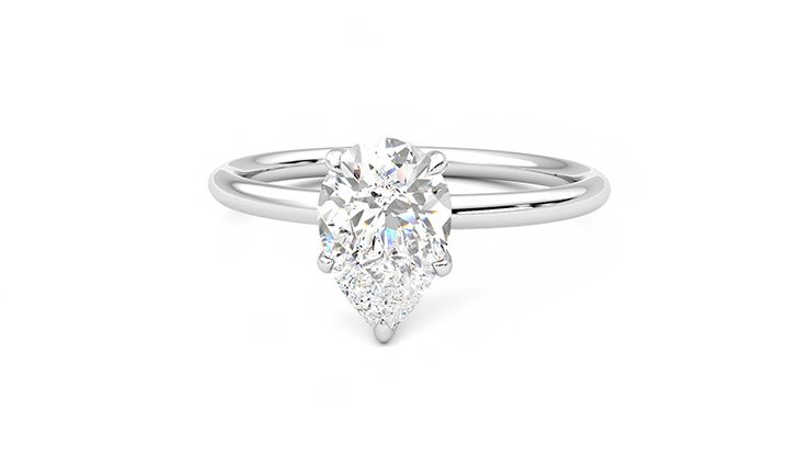 Taylor & Hart Demure Pear Engagement Ring 360 degree image 28