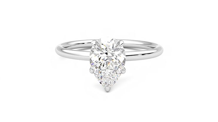 Taylor & Hart Demure Pear Engagement Ring 360 degree image 29