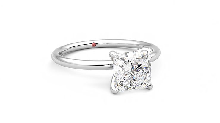 Taylor & Hart Demure Princess Engagement Ring 360 degree image 4