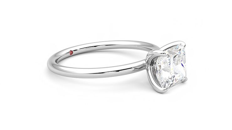 Taylor & Hart Demure Princess Engagement Ring 360 degree image 7
