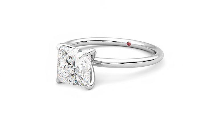 Taylor & Hart Demure Princess Engagement Ring 360 degree image 25