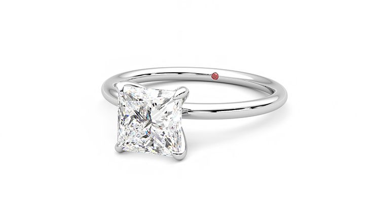 Taylor & Hart Demure Princess Engagement Ring 360 degree image 26
