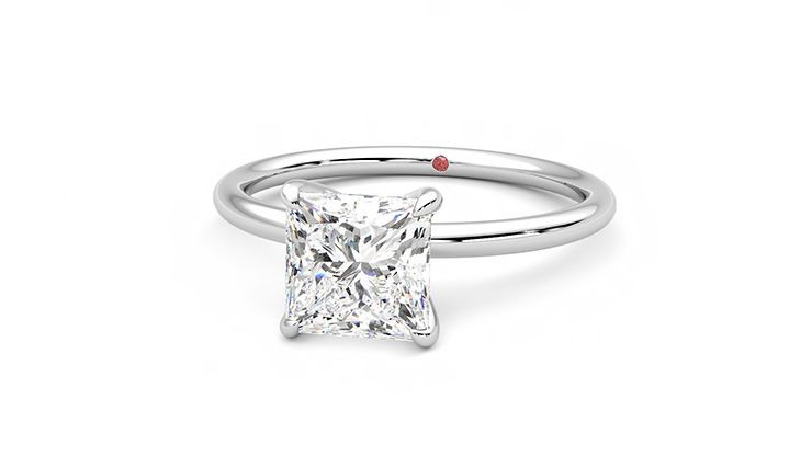 Taylor & Hart Demure Princess Engagement Ring 360 degree image 27