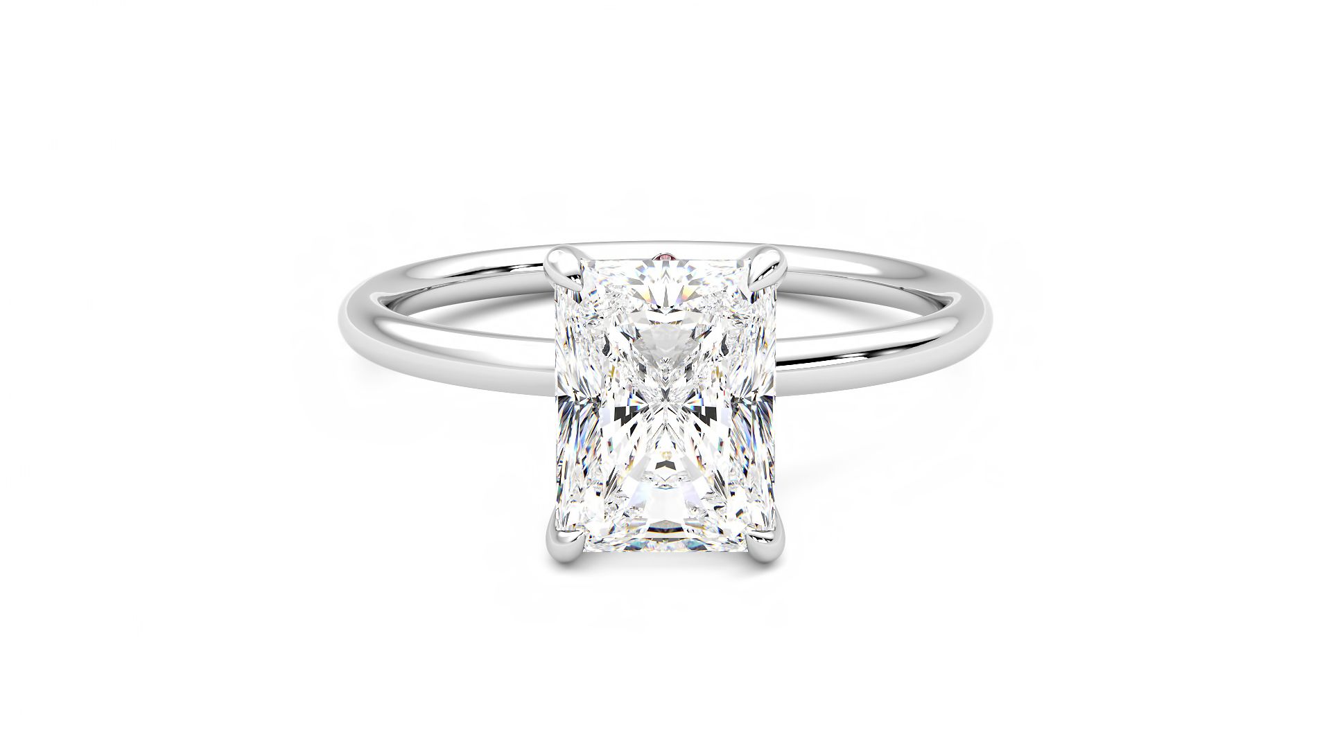 Taylor & Hart Demure Radiant Engagement Ring 360 degree image 0