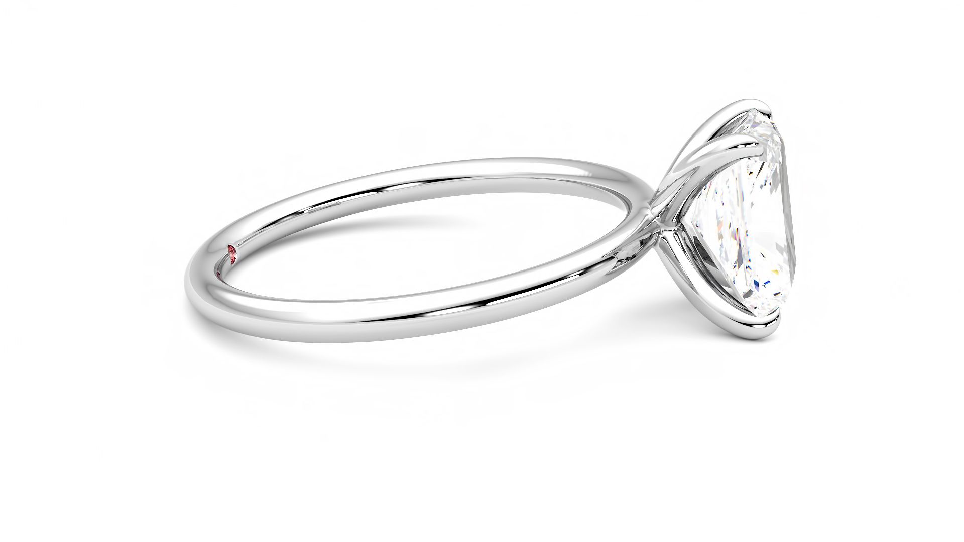 Taylor & Hart Demure Radiant Engagement Ring 360 degree image 9