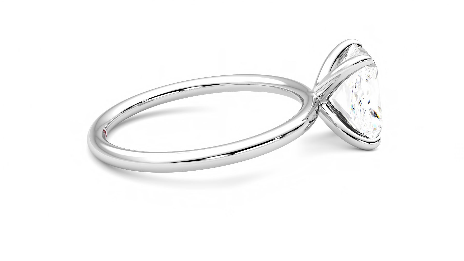 Taylor & Hart Demure Radiant Engagement Ring 360 degree image 10