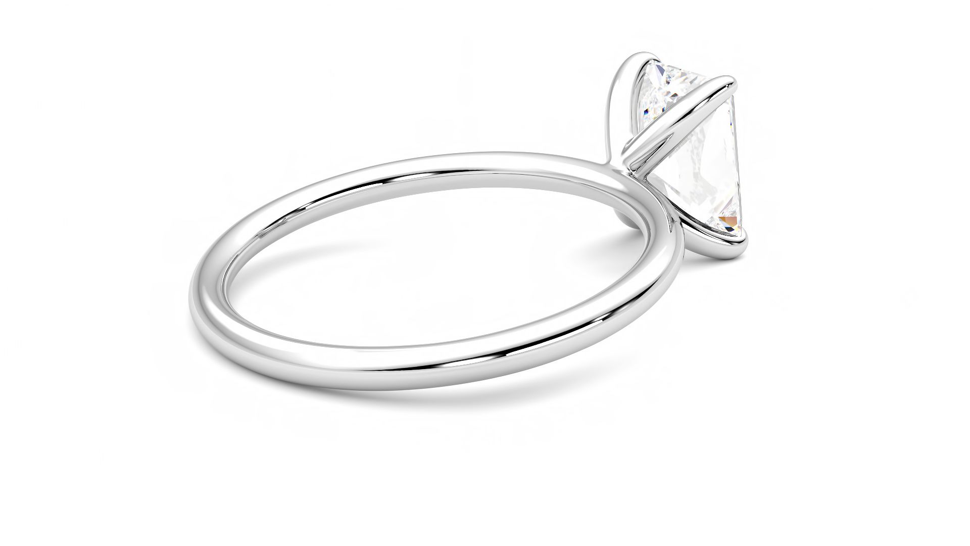 Taylor & Hart Demure Radiant Engagement Ring 360 degree image 12