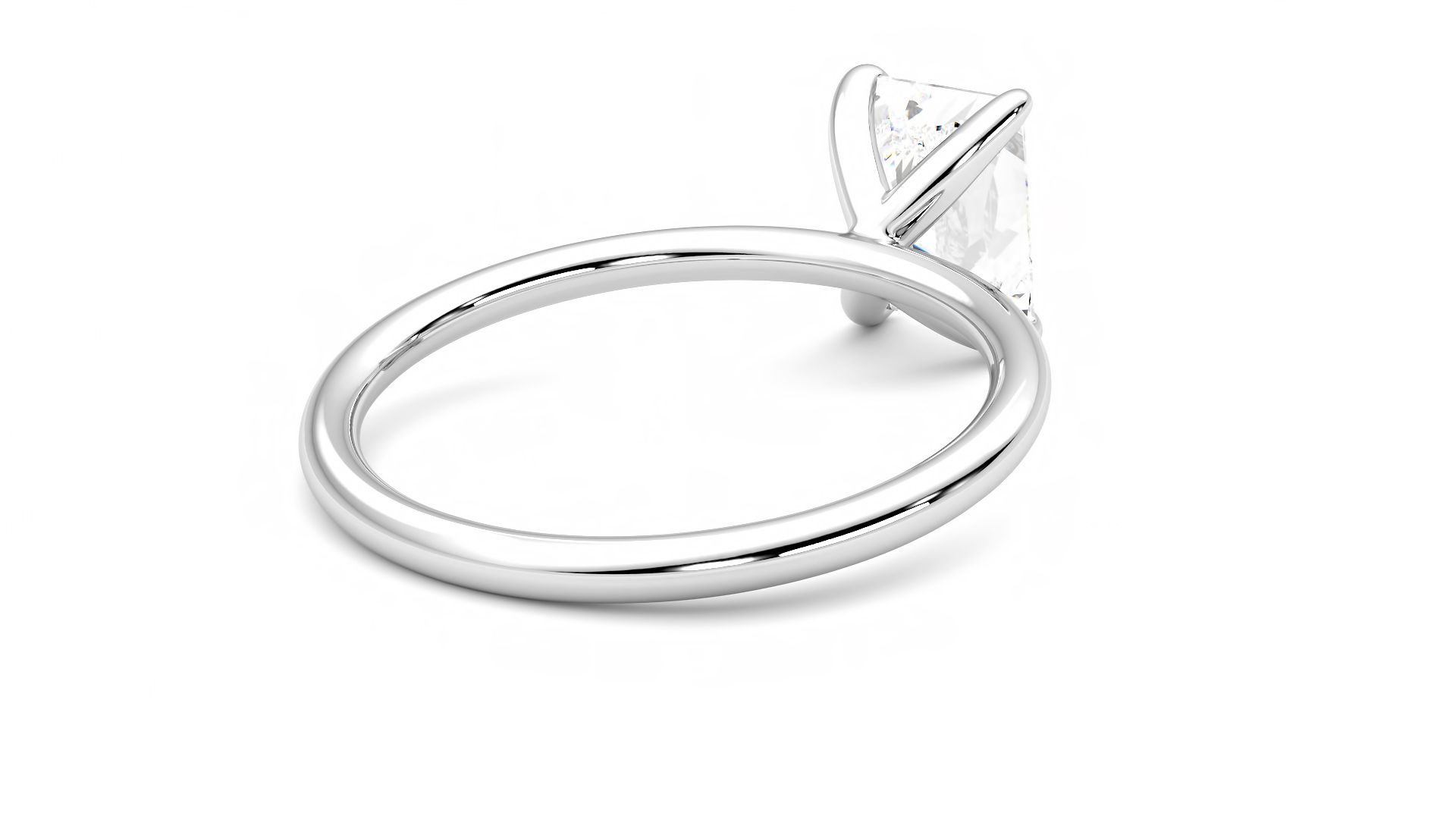 Taylor & Hart Demure Radiant Engagement Ring 360 degree image 13