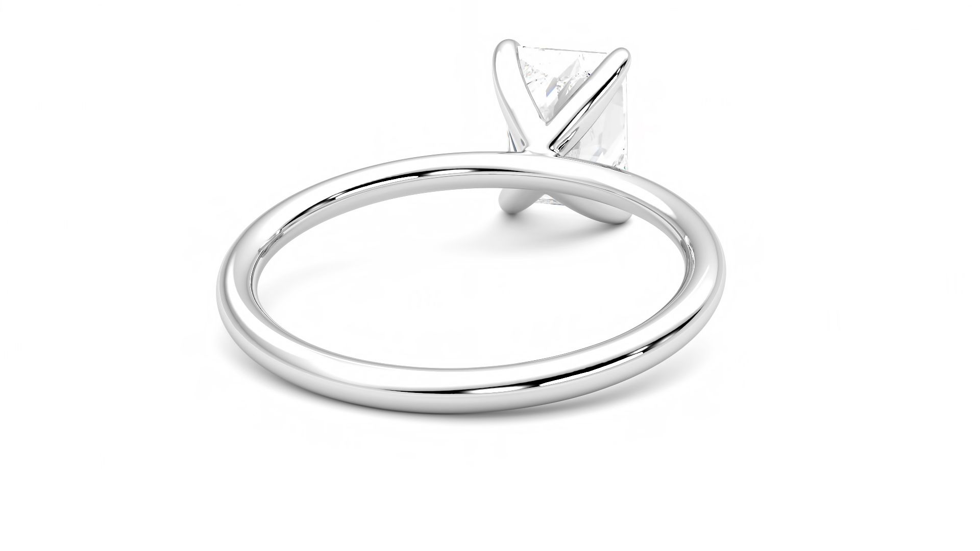 Taylor & Hart Demure Radiant Engagement Ring 360 degree image 14