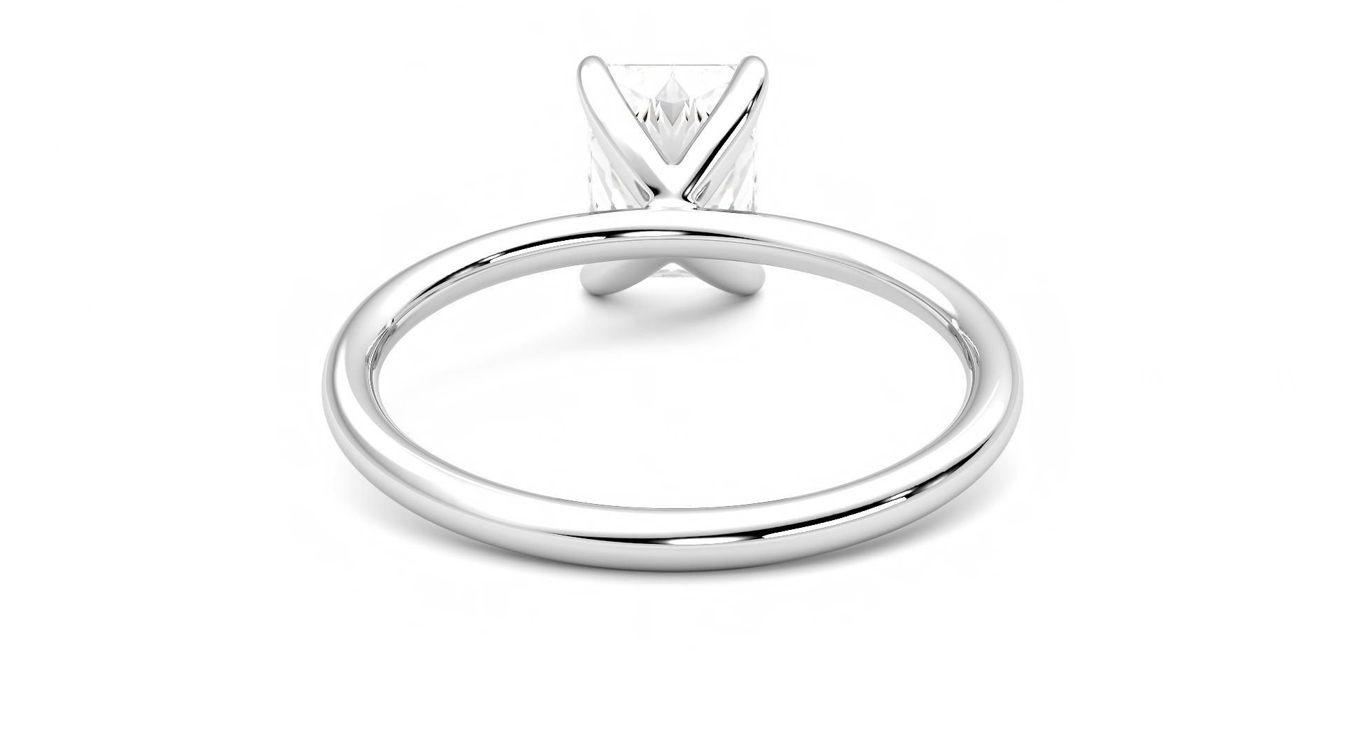 Taylor & Hart Demure Radiant Engagement Ring 360 degree image 15