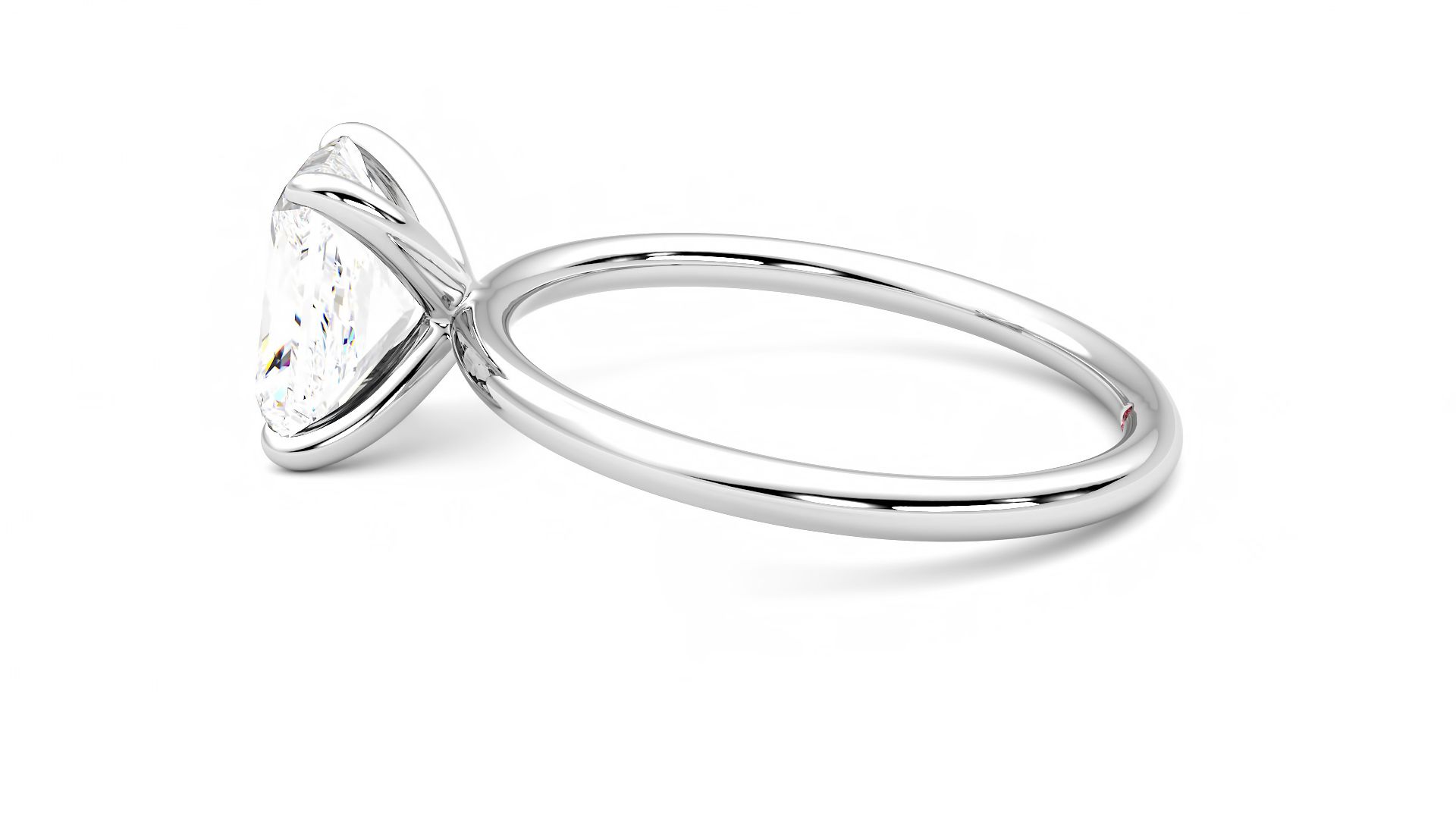Taylor & Hart Demure Radiant Engagement Ring 360 degree image 20