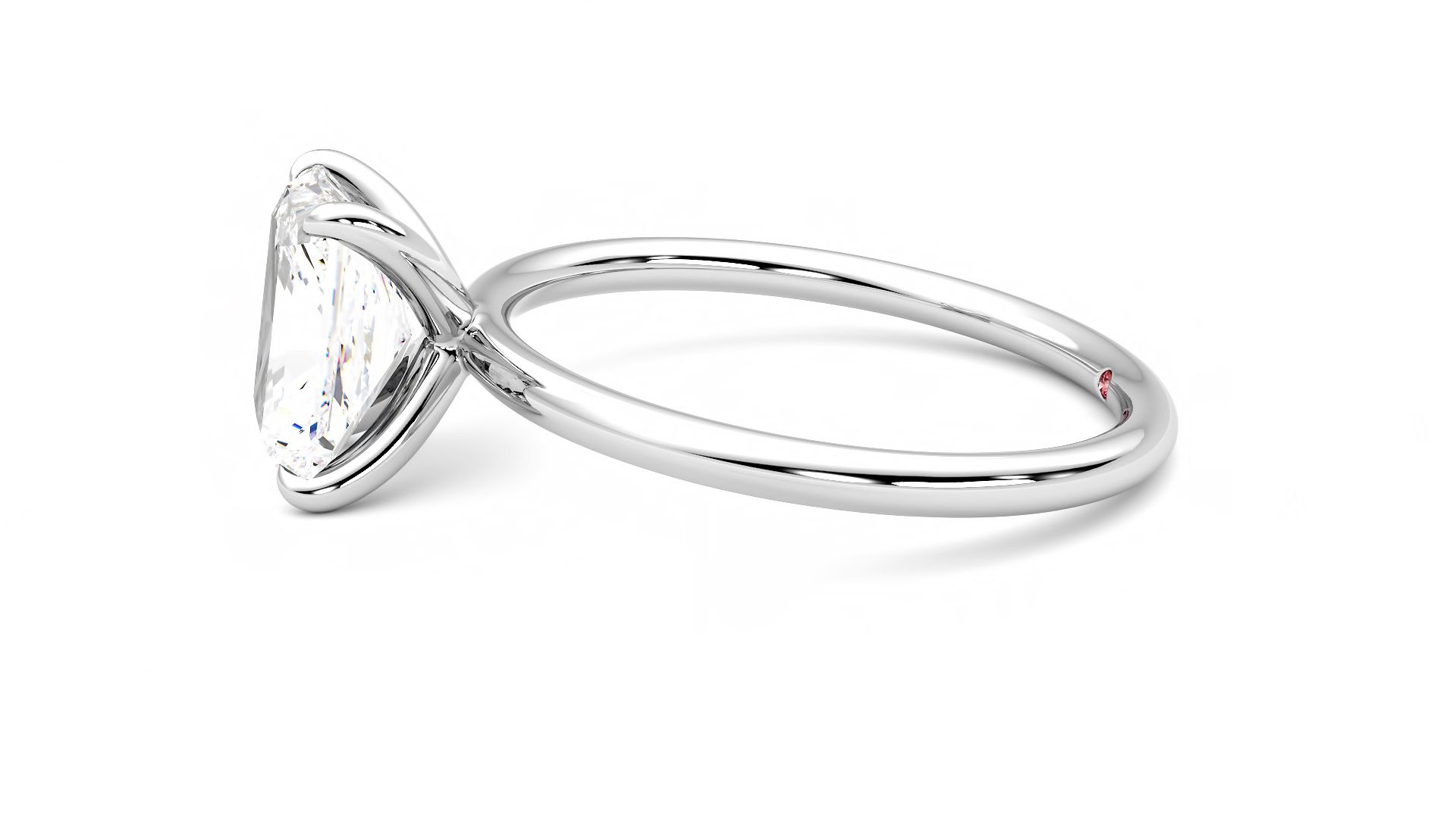 Taylor & Hart Demure Radiant Engagement Ring 360 degree image 21