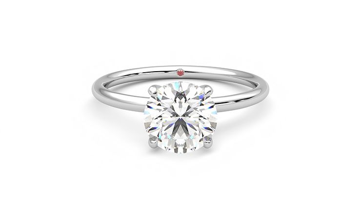 Taylor & Hart Demure Round Engagement Ring 360 degree image 0