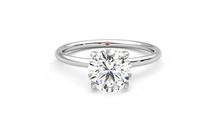 Taylor & Hart Demure Round Engagement Ring 360 degree image 1