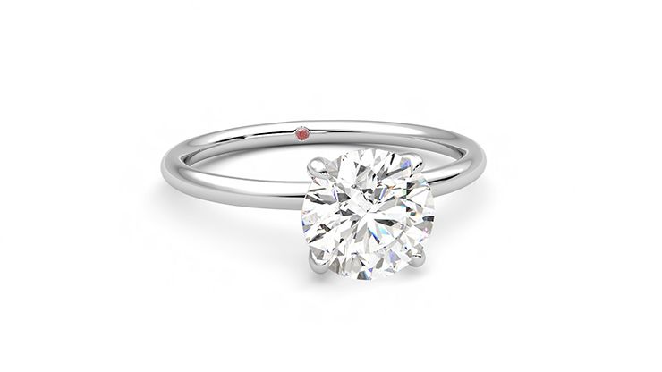 Taylor & Hart Demure Round Engagement Ring 360 degree image 3