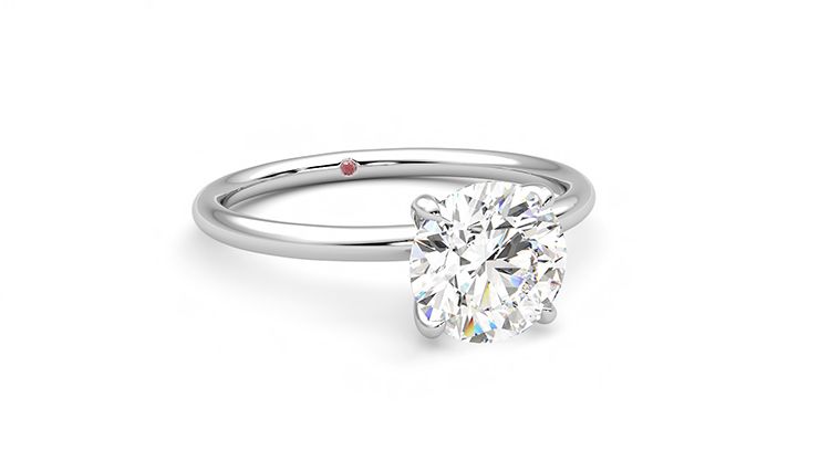 Taylor & Hart Demure Round Engagement Ring 360 degree image 4