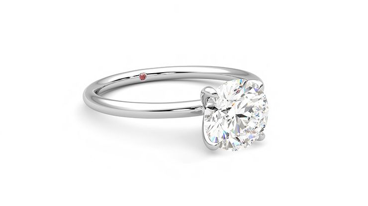 Taylor & Hart Demure Round Engagement Ring 360 degree image 5