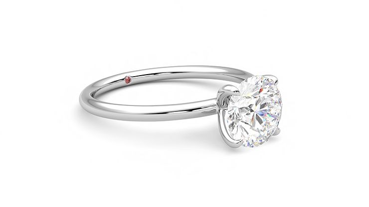 Taylor & Hart Demure Round Engagement Ring 360 degree image 6