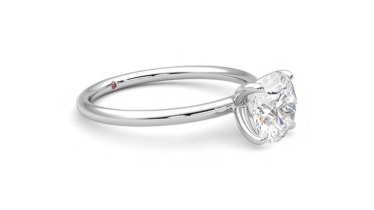 Taylor & Hart Demure Round Engagement Ring 360 degree image 7