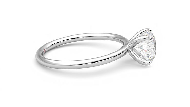 Taylor & Hart Demure Round Engagement Ring 360 degree image 9