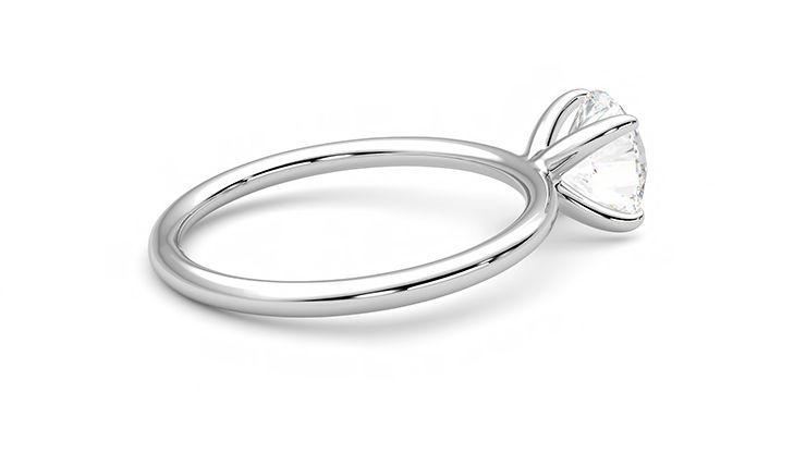 Taylor & Hart Demure Round Engagement Ring 360 degree image 11