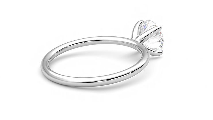 Taylor & Hart Demure Round Engagement Ring 360 degree image 12