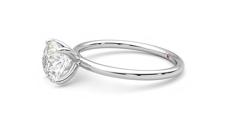 Taylor & Hart Demure Round Engagement Ring 360 degree image 22