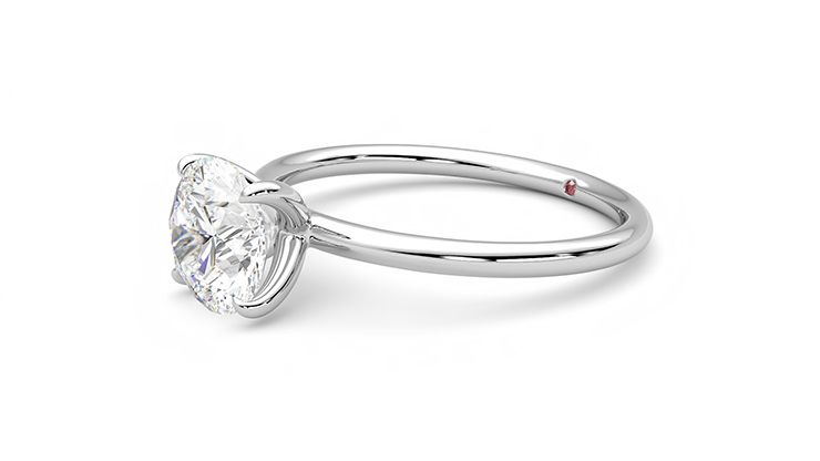Taylor & Hart Demure Round Engagement Ring 360 degree image 23